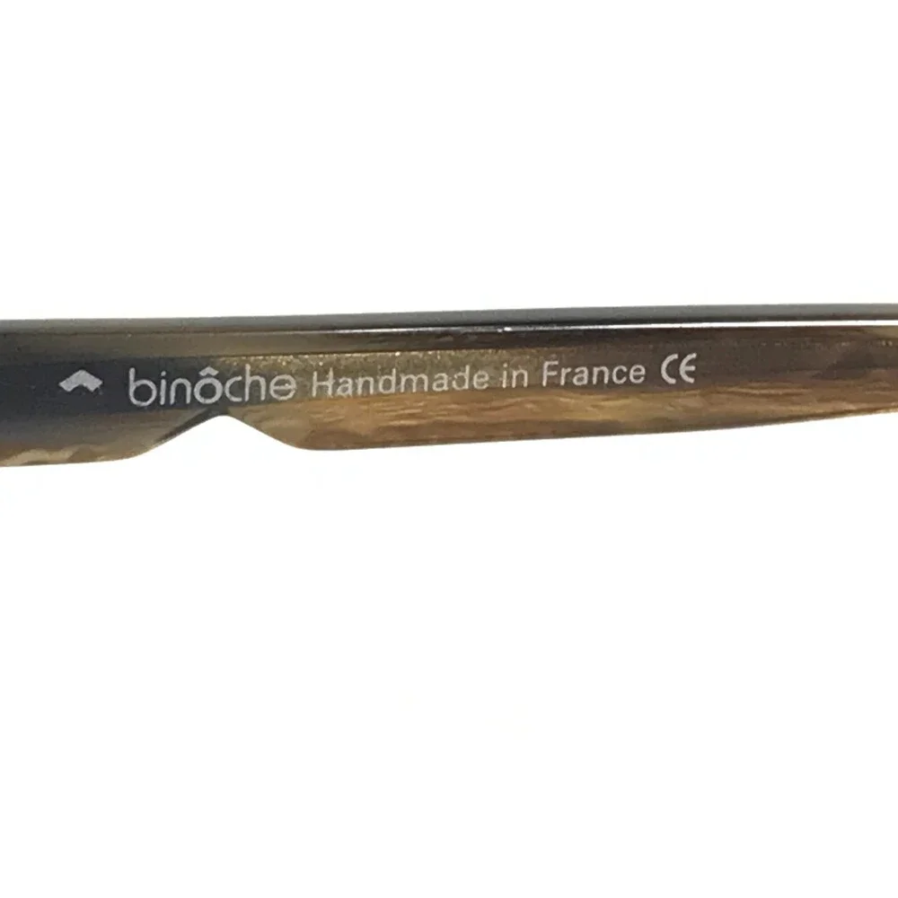 Binoche Eyeglasses Frames Bi-zem 76 C04 Brown Horn Square Full Rim 53-15-135